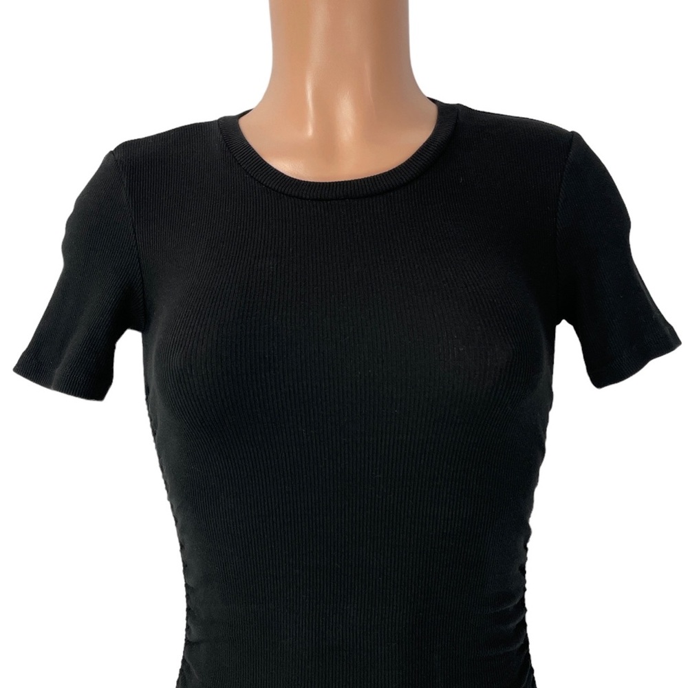 Zara Ruched Ribbed Dress - Picture 4 of 11